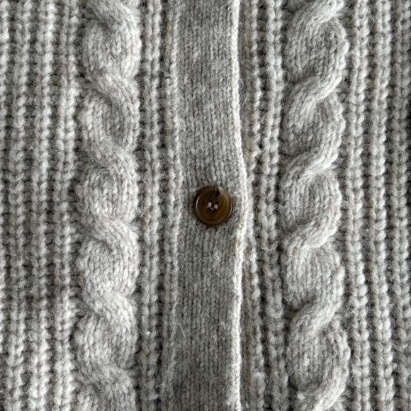 Jenni Kayne Cable Knit Cardigan in Cream - Picture 4 of 5